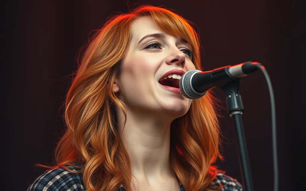 American red-haired singer
