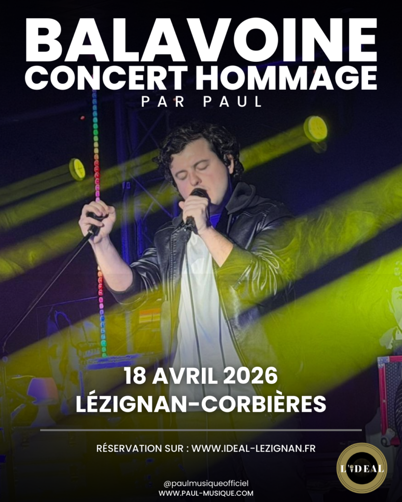 Hommage à Daniel Balavoine : Paul en concert le 18 avril 2026 à Lézignan-Corbières